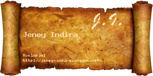 Jeney Indira névjegykártya